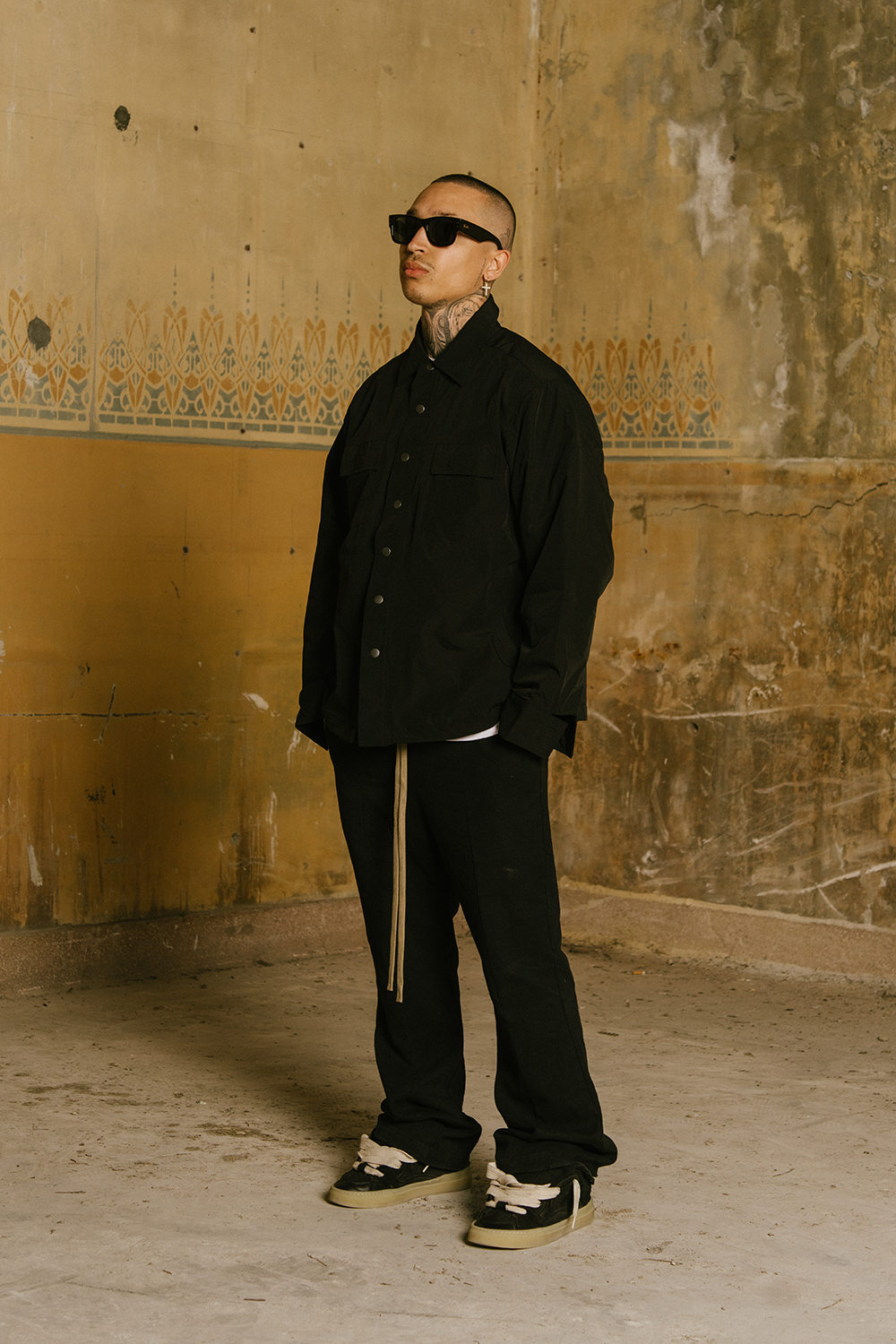 BLACK QUILTED NYLON JACKET