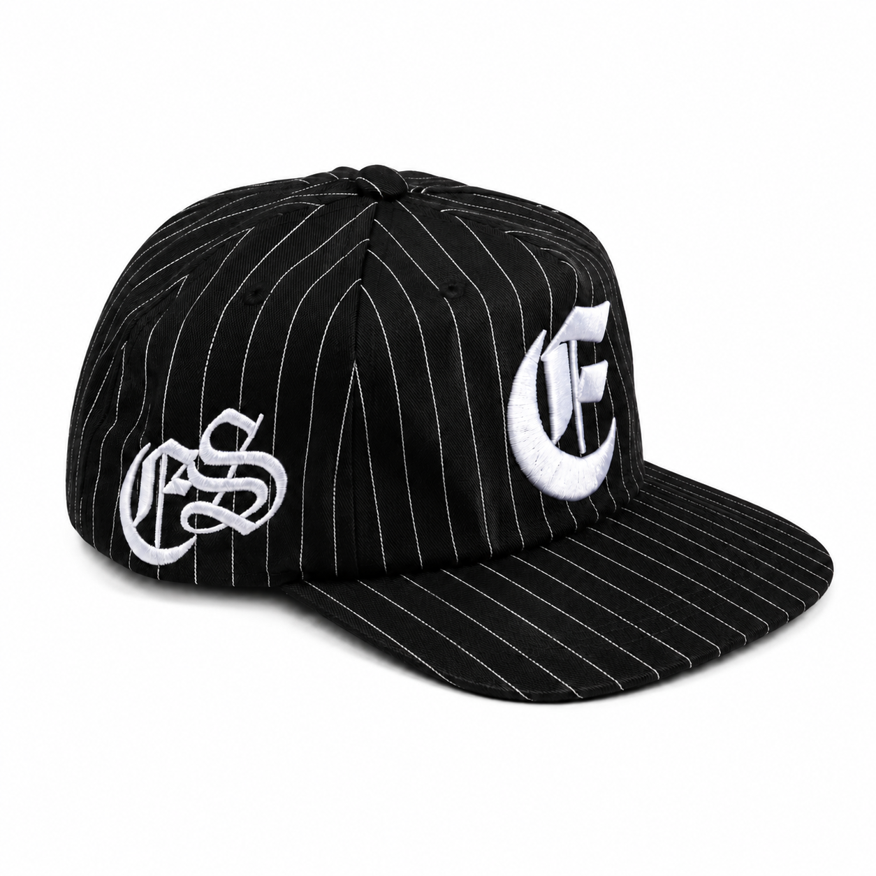 Black White Striped Performance Apparel Cap