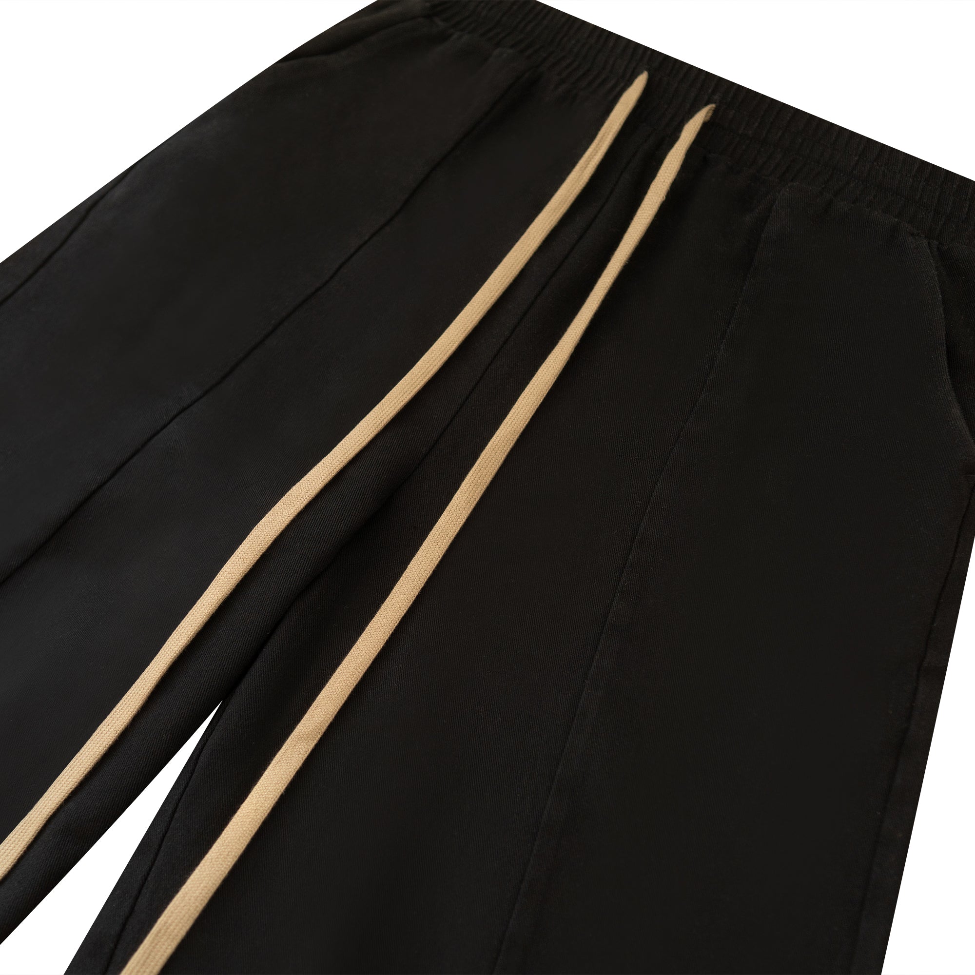 BLACK TWILL BAGGY SHORTS