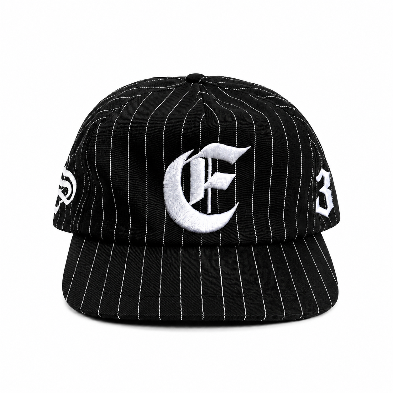 Black White Striped Performance Apparel Cap