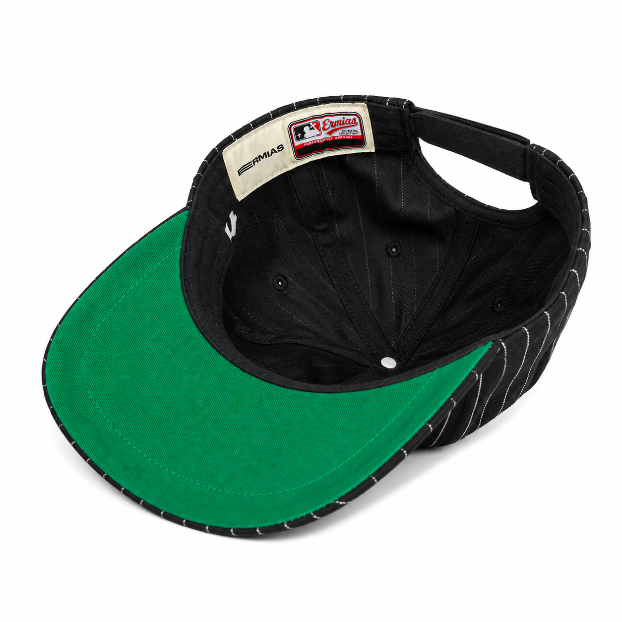 Black White Striped Performance Apparel Cap