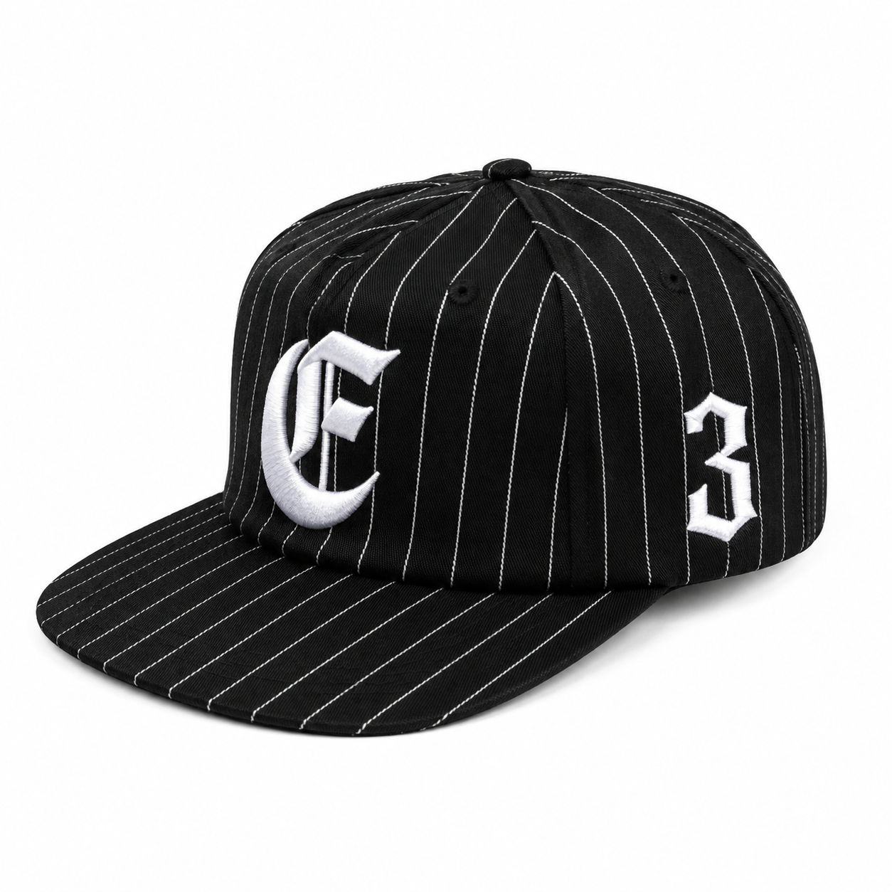 Black White Striped Performance Apparel Cap