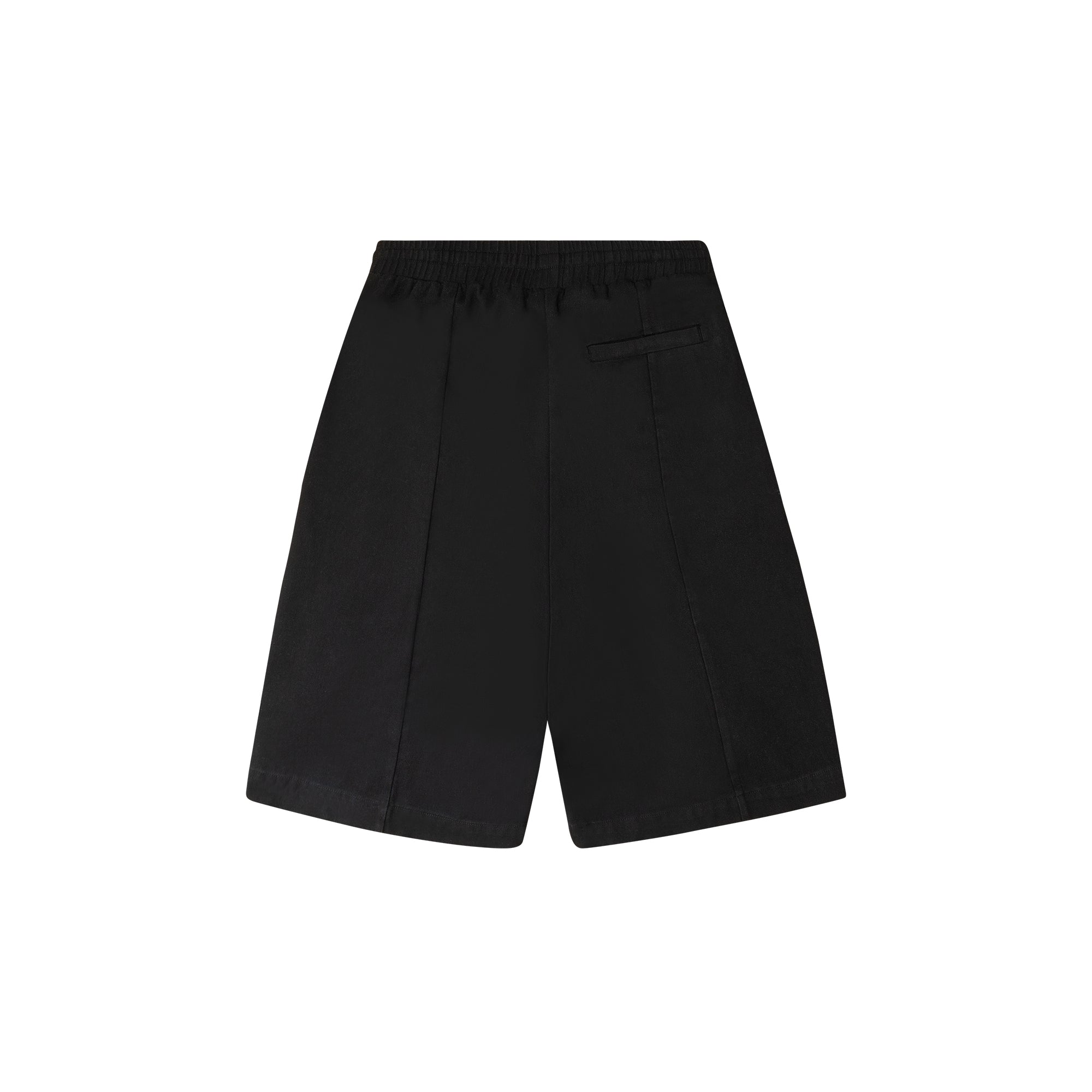 BLACK TWILL BAGGY SHORTS