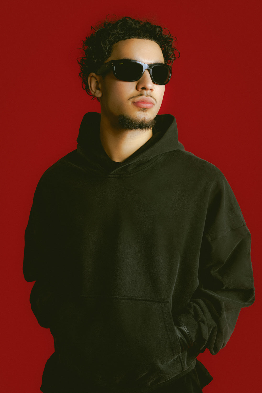 STONE WASH BLACK HOODIE