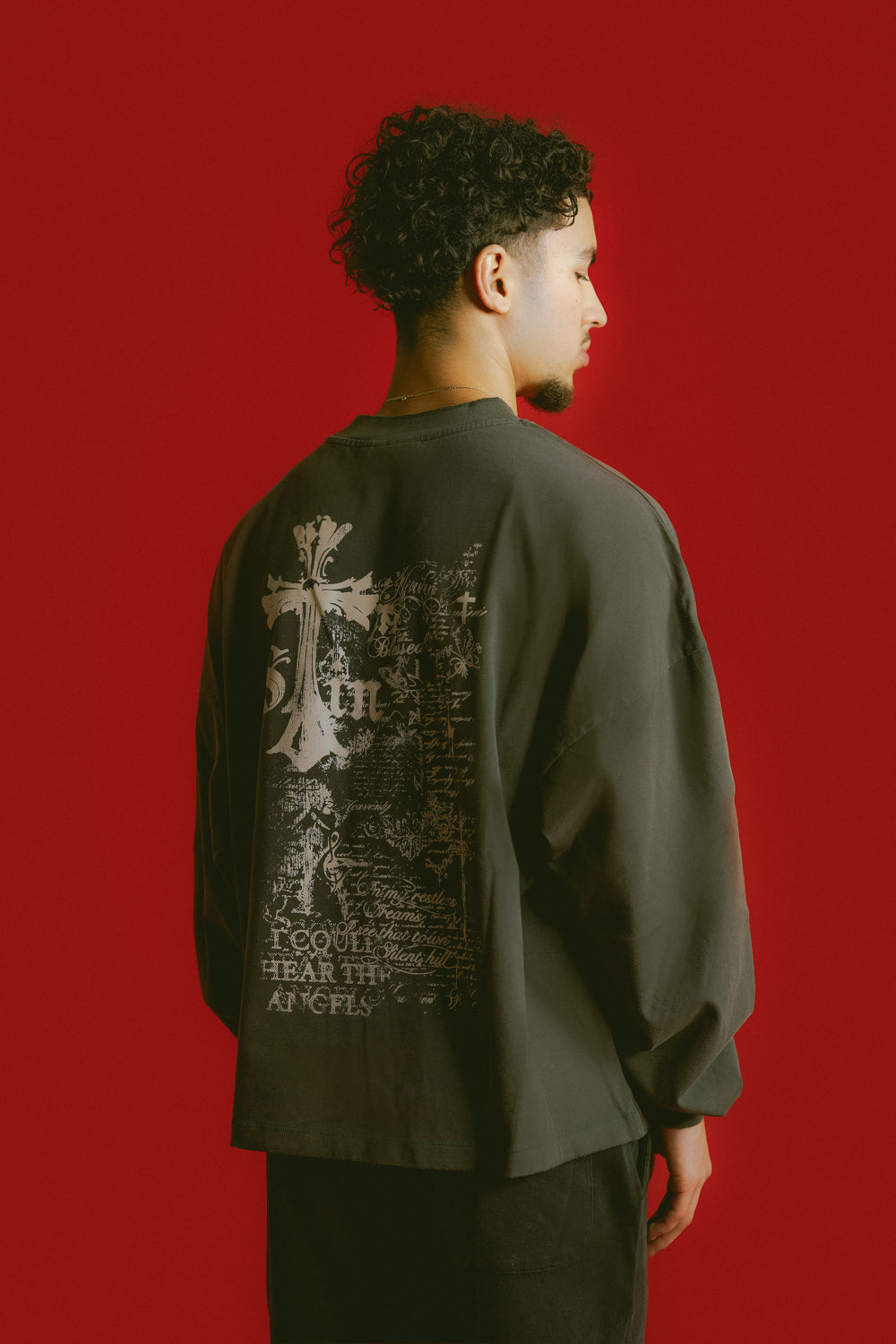 CHARCOAL CROSS LONGSLEEVE