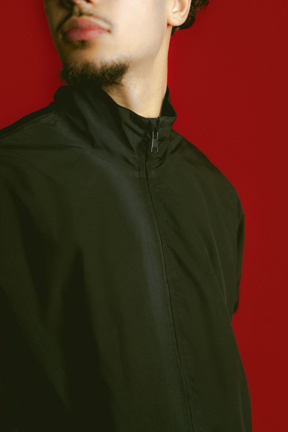 NYLON BLACK TRACK JACKET
