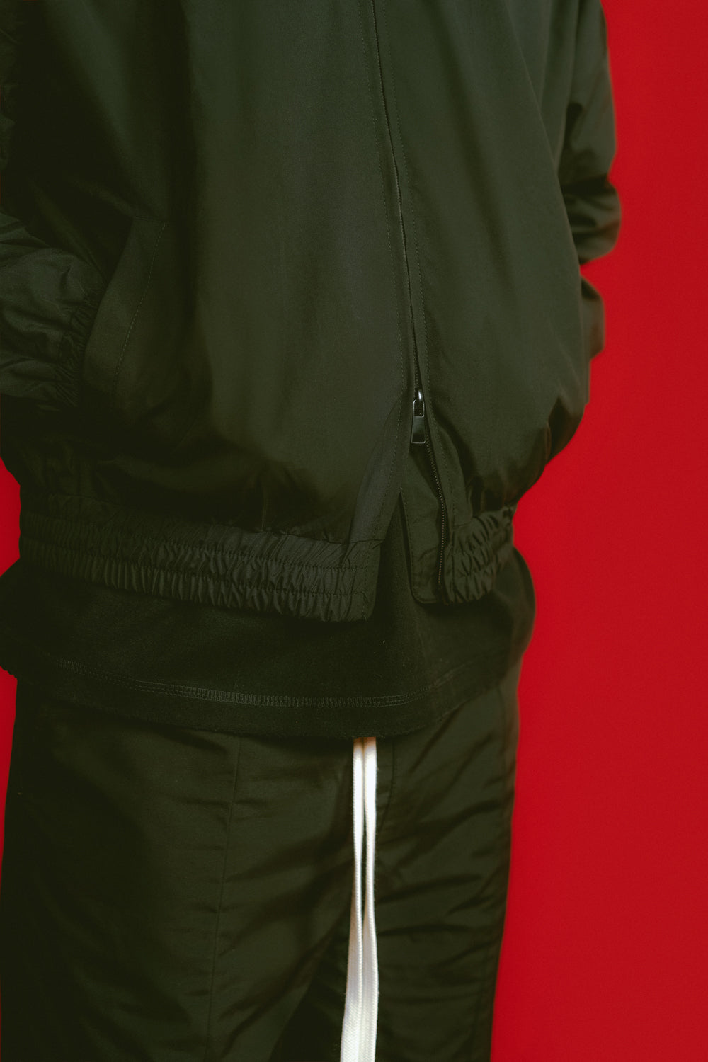 NYLON BLACK TRACK JACKET