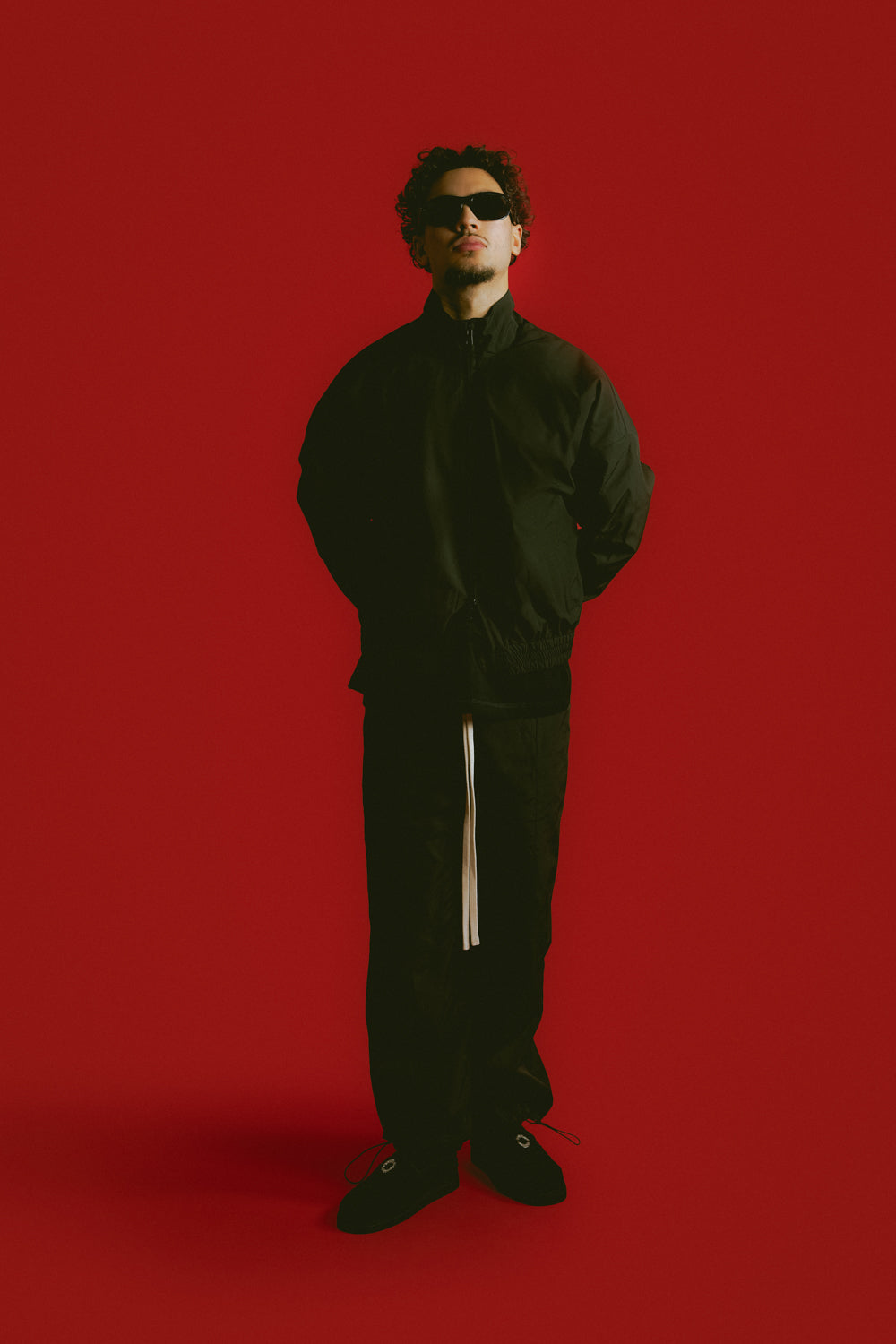 NYLON BLACK TRACK JACKET