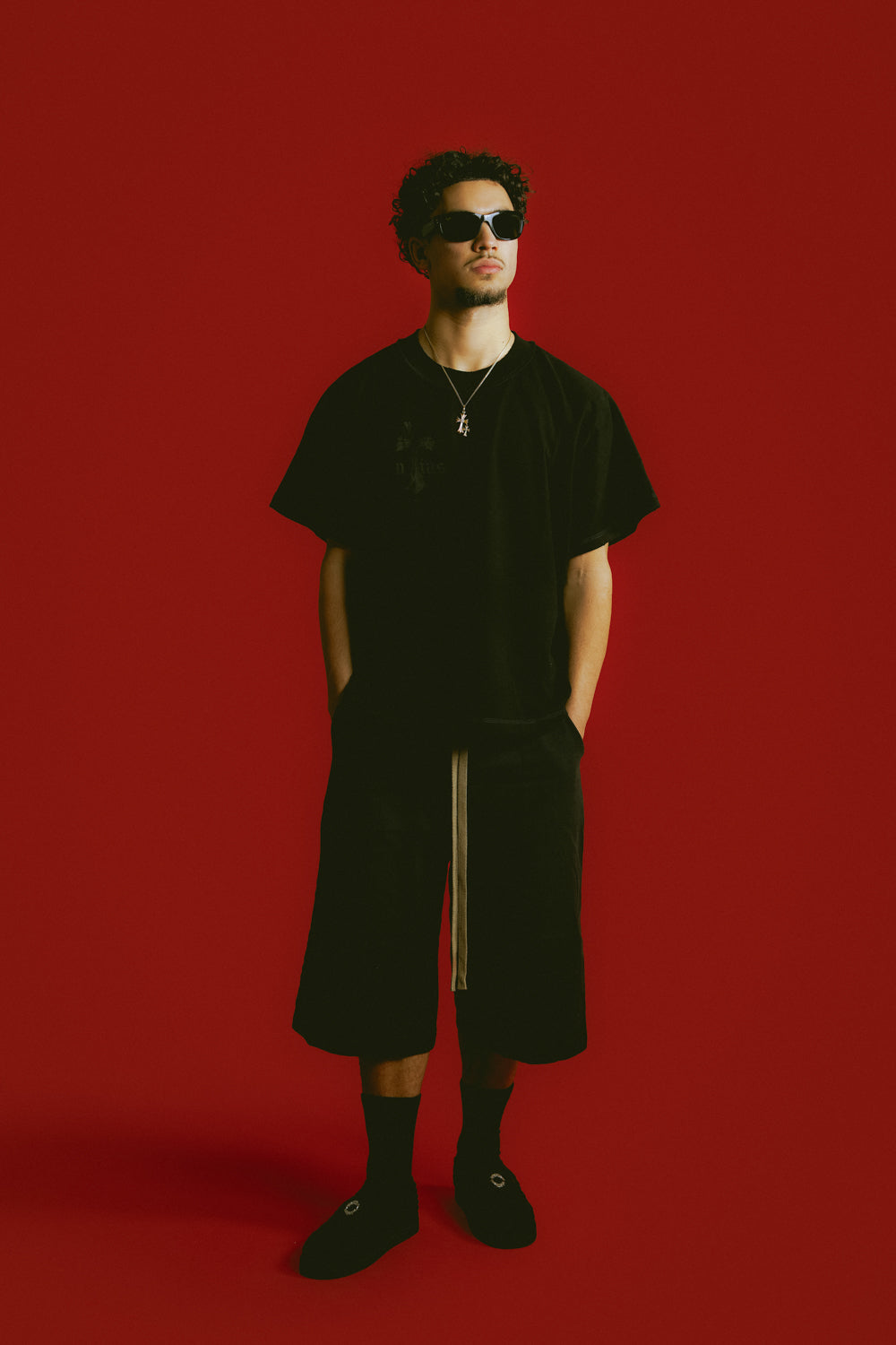 INSIDE OUT BLACK CROSS T-SHIRT