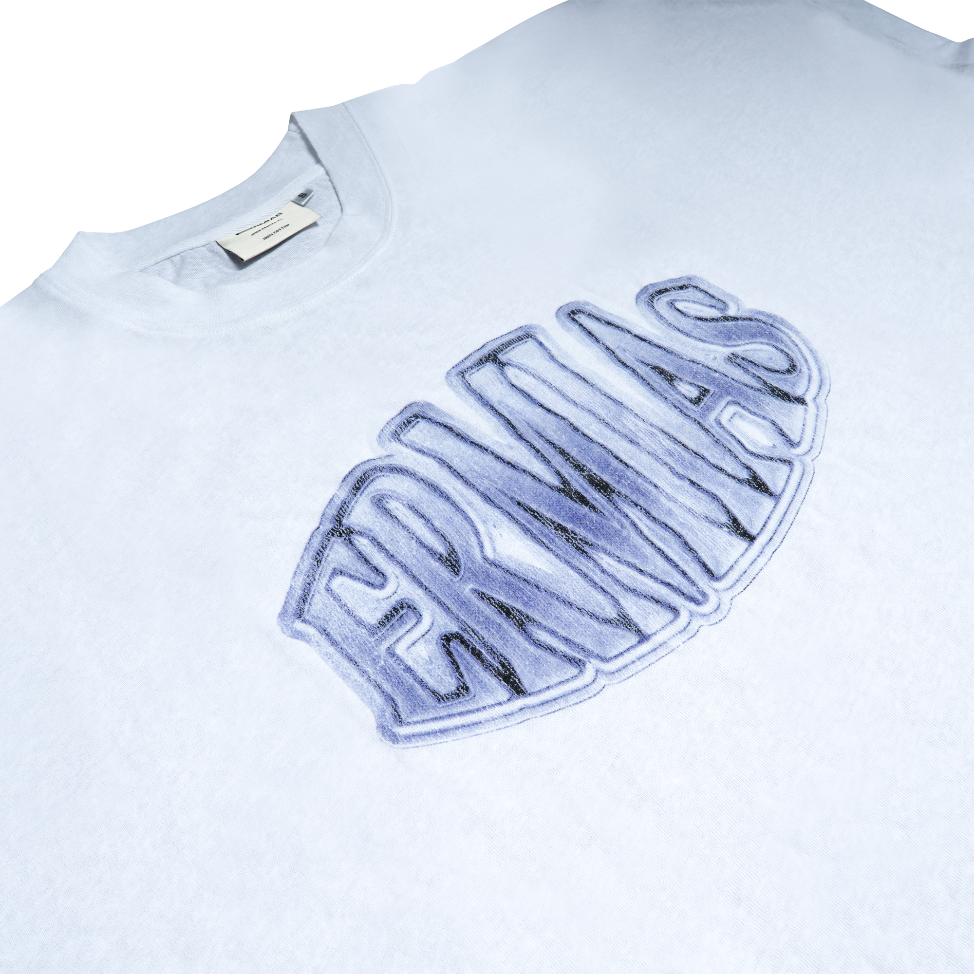 WHITE BLUE LOGO T-SHIRT
