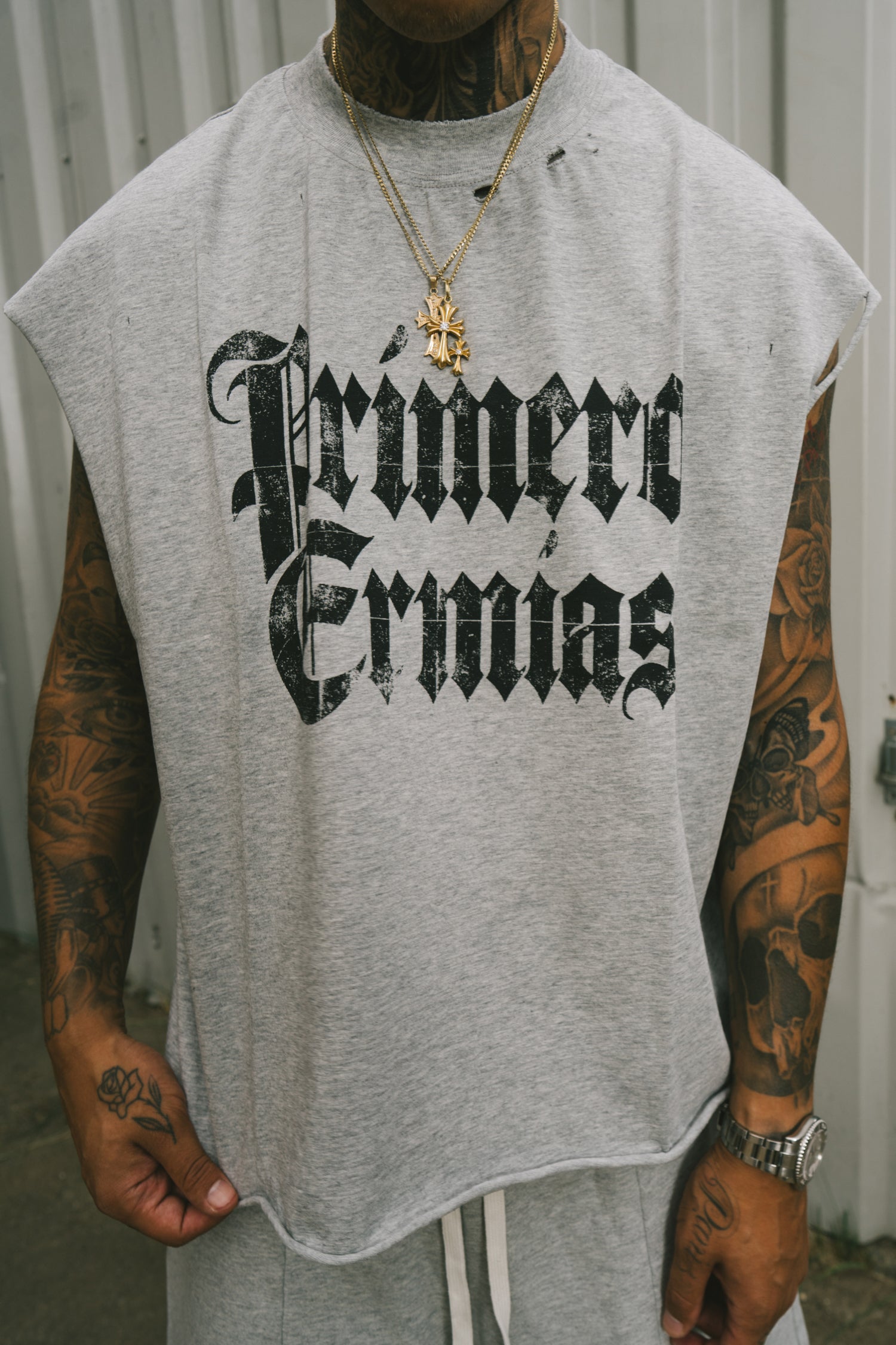 GREY CUT OFF TANK