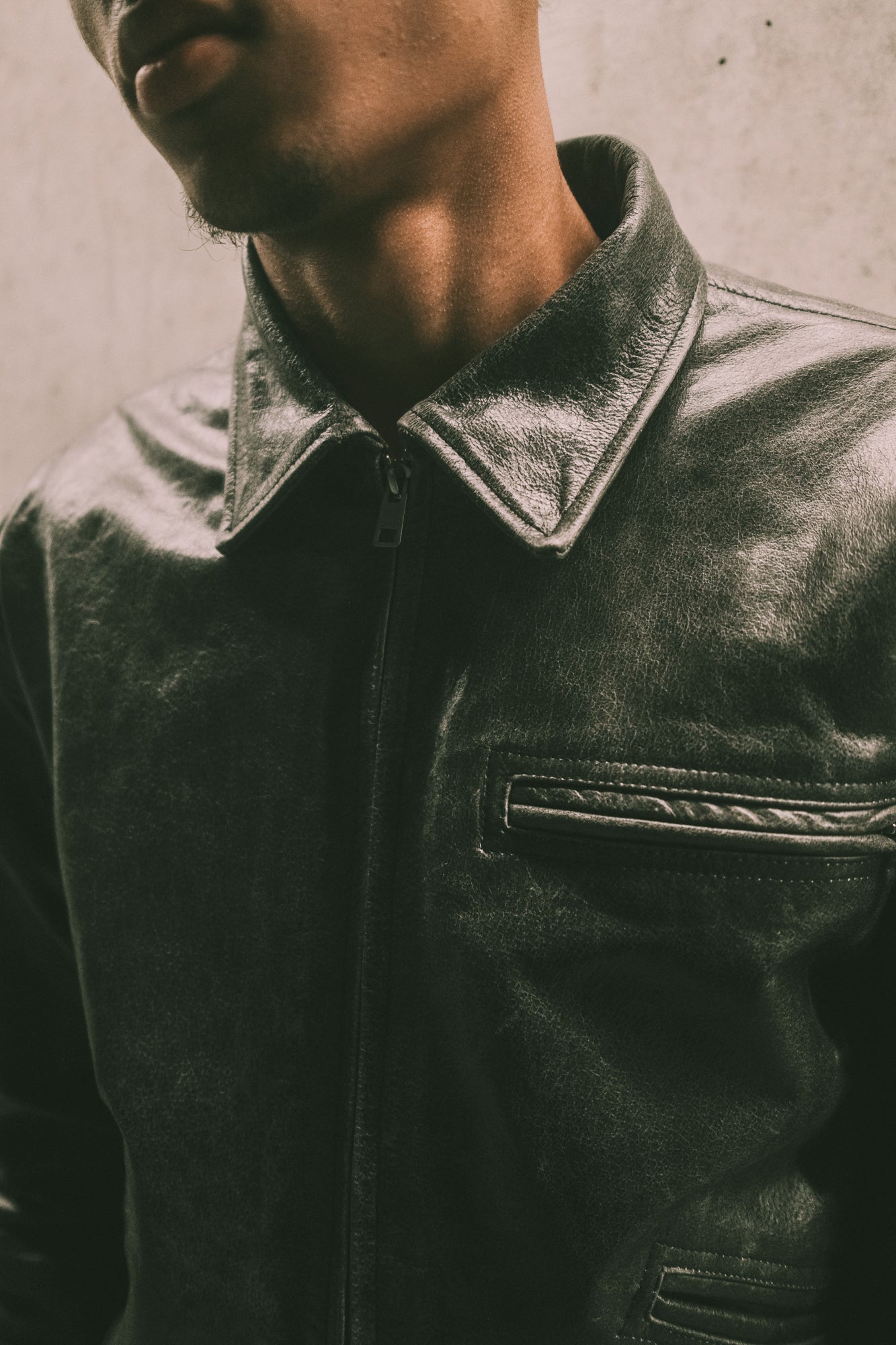 VINTAGE LEATHER WORK JACKET