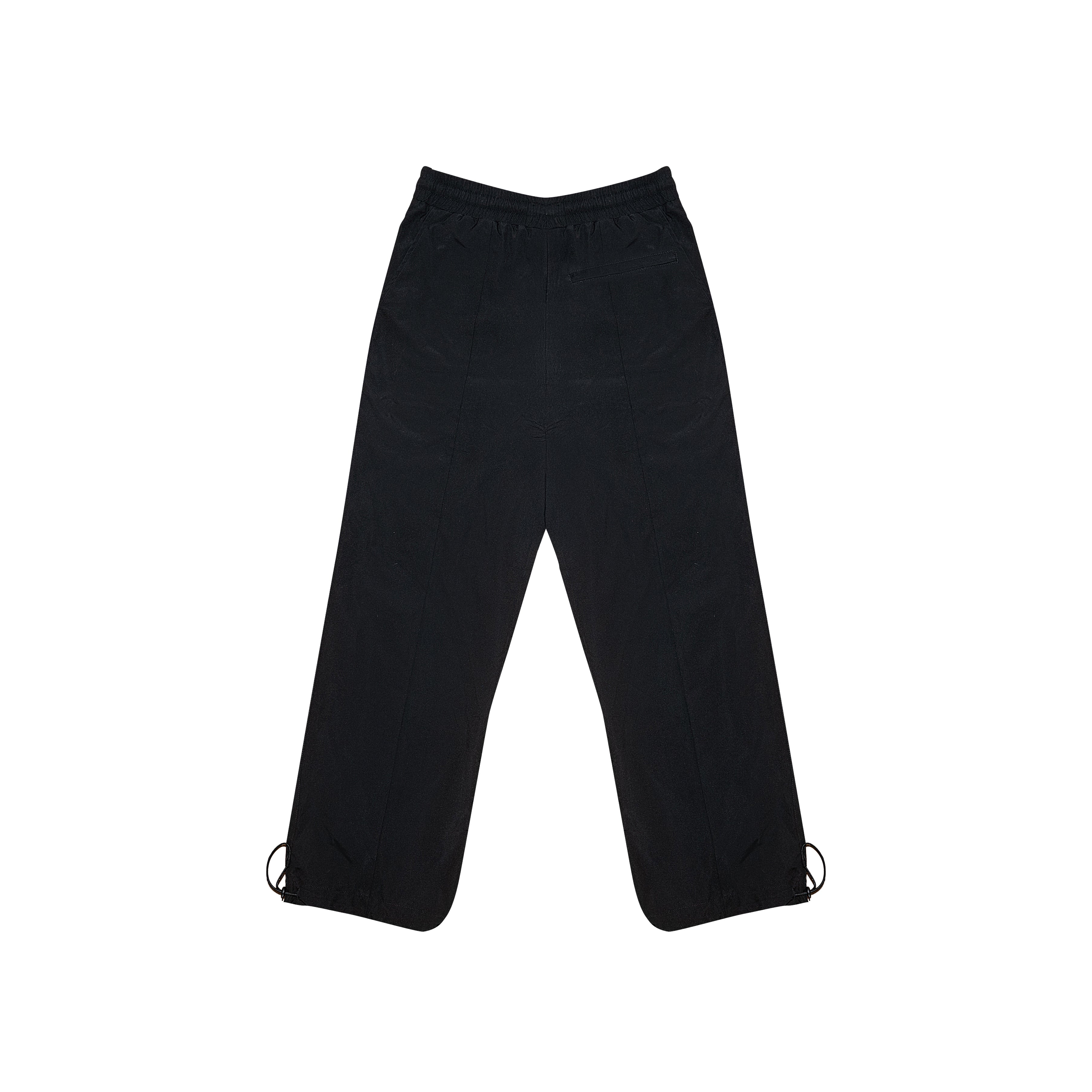 NYLON BLACK TRACKPANTS